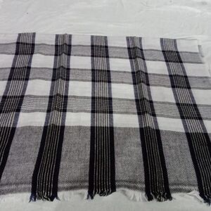 Pashmina Black and White Checkered Scarf